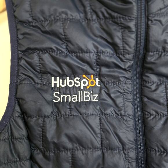 Patagonia Logo Nano Puff Navy Blue Vest Size S - Picture 5 of 10